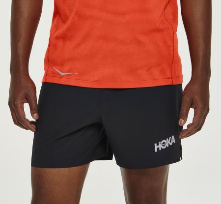 Hoka One One Glide 5" Short - Pantaloni Scurti Barbati Negrii | RO-Z2EzOho